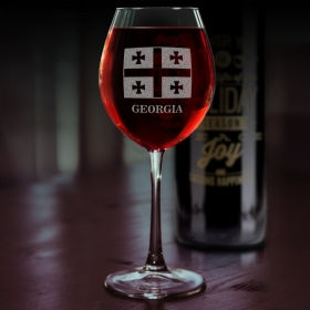 Бокал для вина с именной гравировкой Грузия (FN-12)