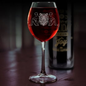 Бокал для вина с именной гравировкой Знаки зодиака (FN-3)