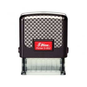 Штамп под ключ - Макет, Клише, Оснастка пластиковая для штампов 14х38 мм "Карбон"