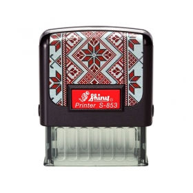 Штамп под ключ - Макет, Клише, Оснастка пластиковая для штампов 18х47 мм "Вышиванка"